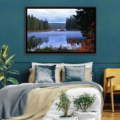 Lynn County Lake Cabin Reflection Wall Art