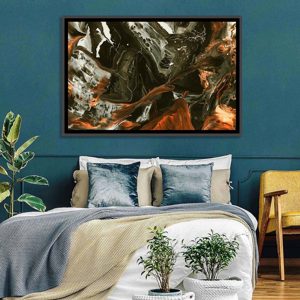 Volcanic Splash Abstract Wall Art