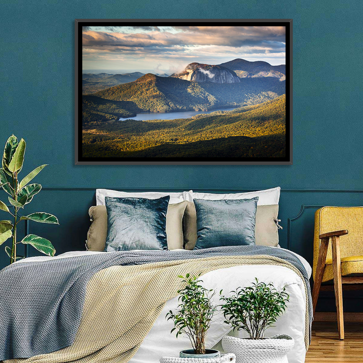 Table Rock Sunrise Over Looking Glass Rock Wall Art