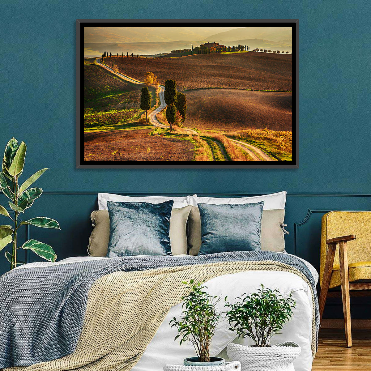 Val D’orcia Winding Golden Road Wall Art