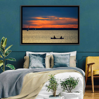 Ottawa River Sunset Canoe Wall Art