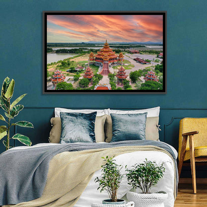 Wat Petch Suwan Temple at Sunset Wall Art