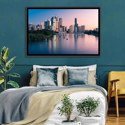 Brisbane River Skyline at Dusk Wall Art