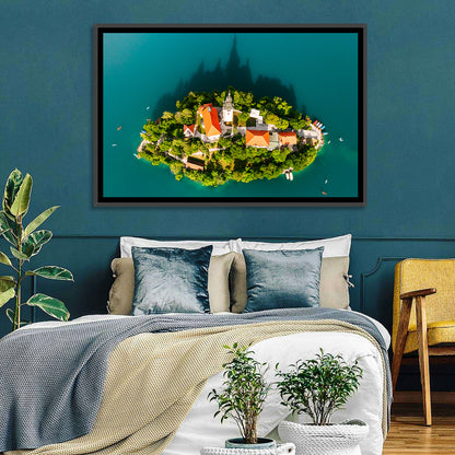 Bled Island Aerial View Wall Art