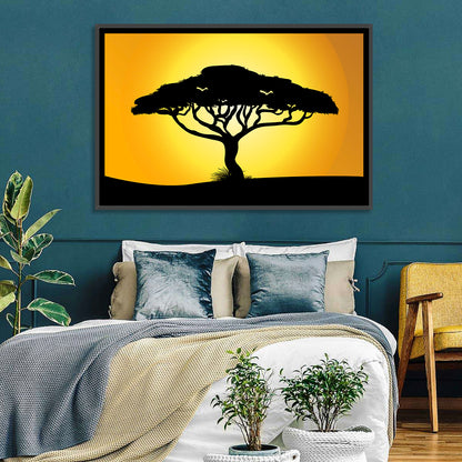 Tree at Sunset Wall Art