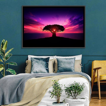 Baobab Sunset Silhouette Wall Art