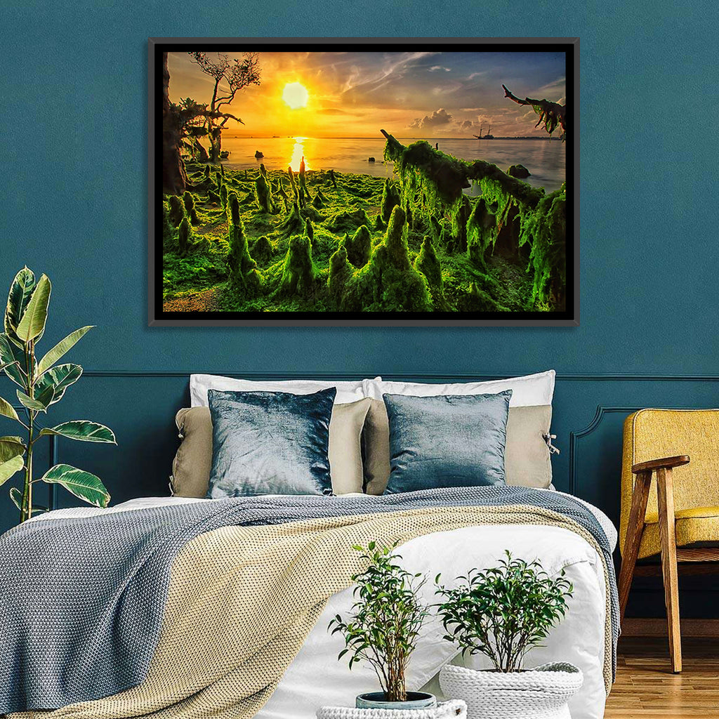 Mangrove Roots at Sunset Wall Art