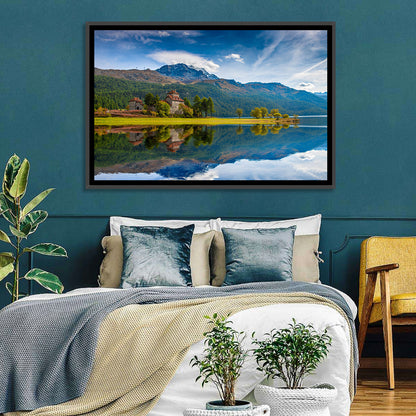Lake Silvaplana with Crap Da Sass Wall Art