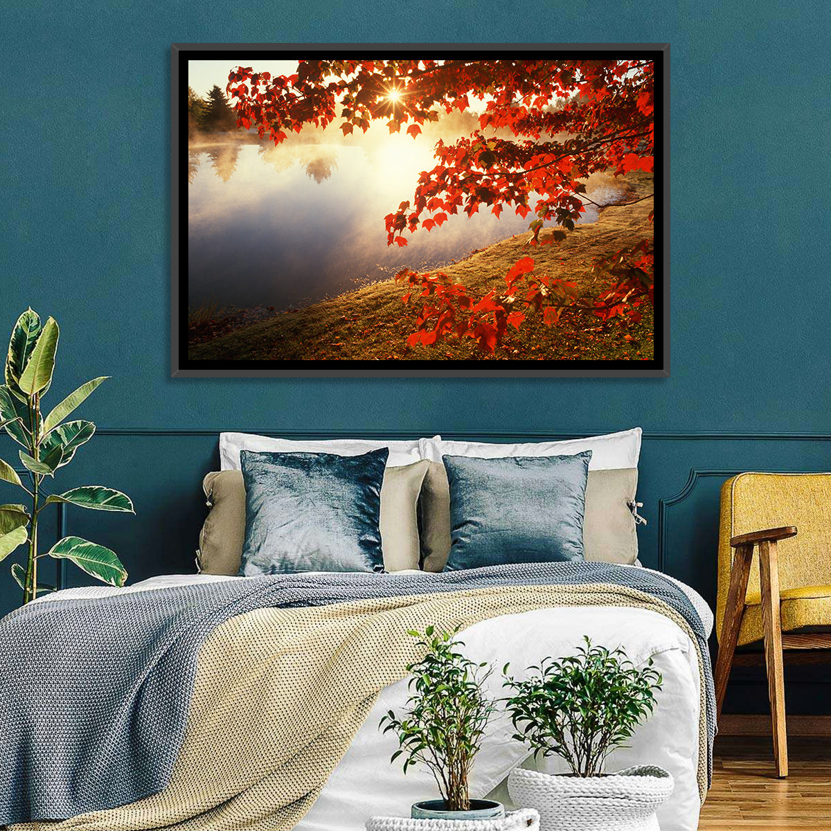 Autumn Pond Sunrise Connecticut Wall Art