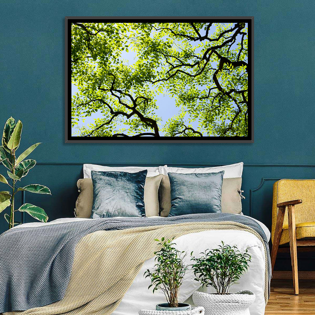 Sunlit Tree Canopy Wall Art
