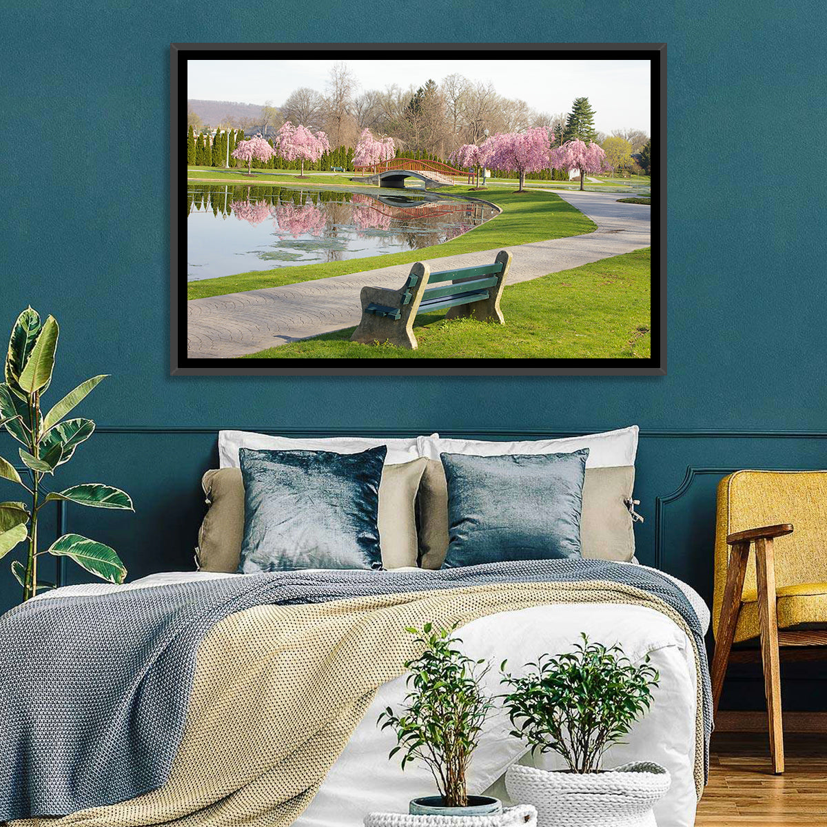 Harrisburg Park Cherry Blossoms Wall Art