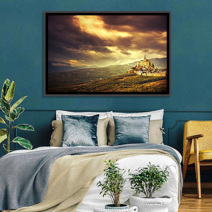 Mont-saint-michel Castle at Dusk Wall Art