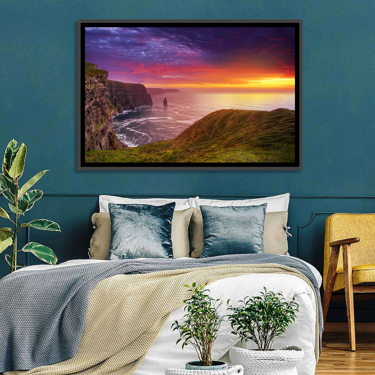 Cliffs of Moher Sea Stack at Sunset Wall Art