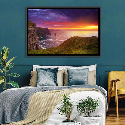 Cliffs of Moher Sea Stack at Sunset Wall Art
