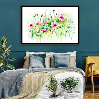 Airy Wildflower Meadow Watercolor Wall Art