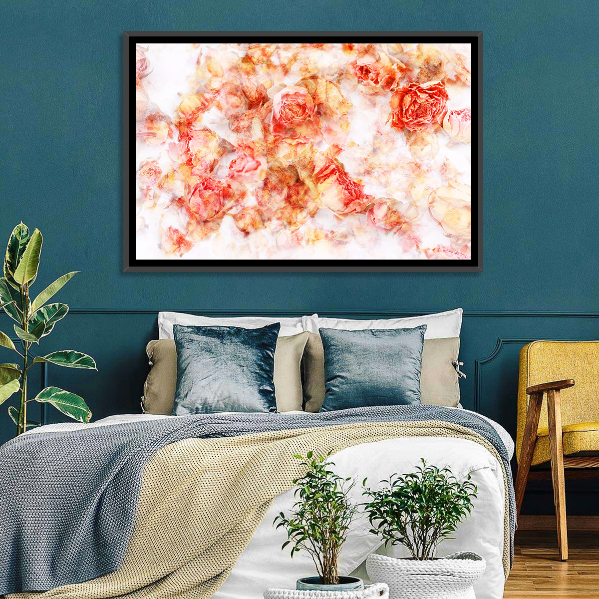 Scattered Dried Rose Petals Wall Art