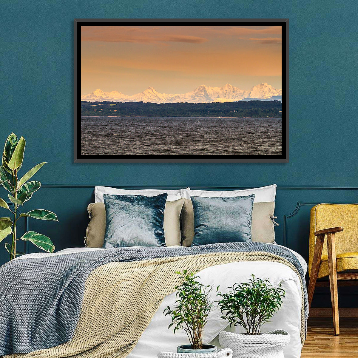 Lake Neuchatel Golden Hour Wall Art