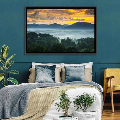 Blue Ridge Mountains Asheville Sunset Wall Art