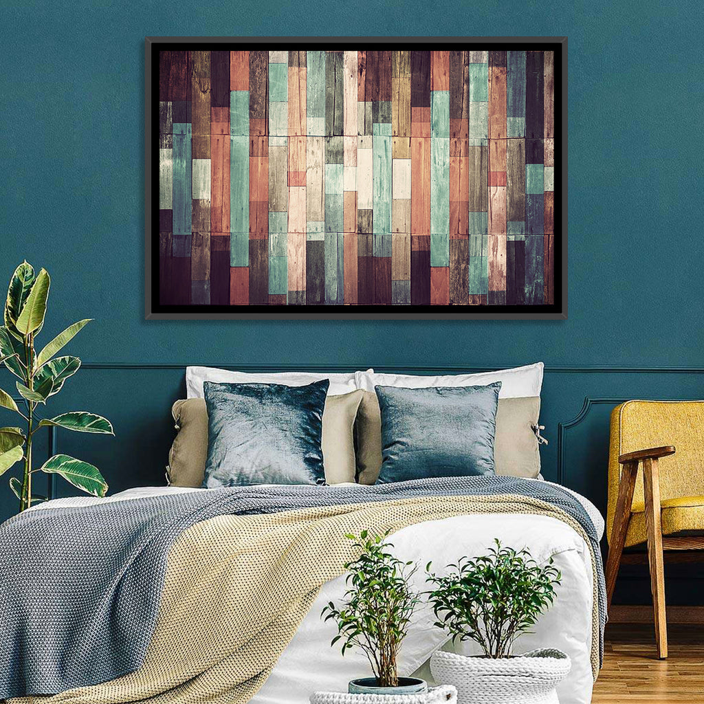 Sound Waves Wood Planks Wall Art