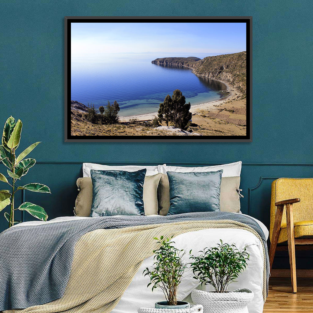 Titicaca Cliffs and Turquoise Water Wall Art