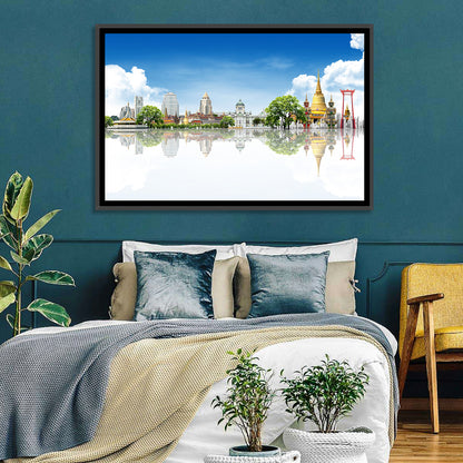 Bangkok Landmarks Reflection Scene Wall Art