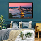 Budapest Chain Bridge at Twilight Wall Art