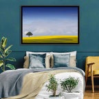 Solitary Tree Over Rapeseed Field Wall Art