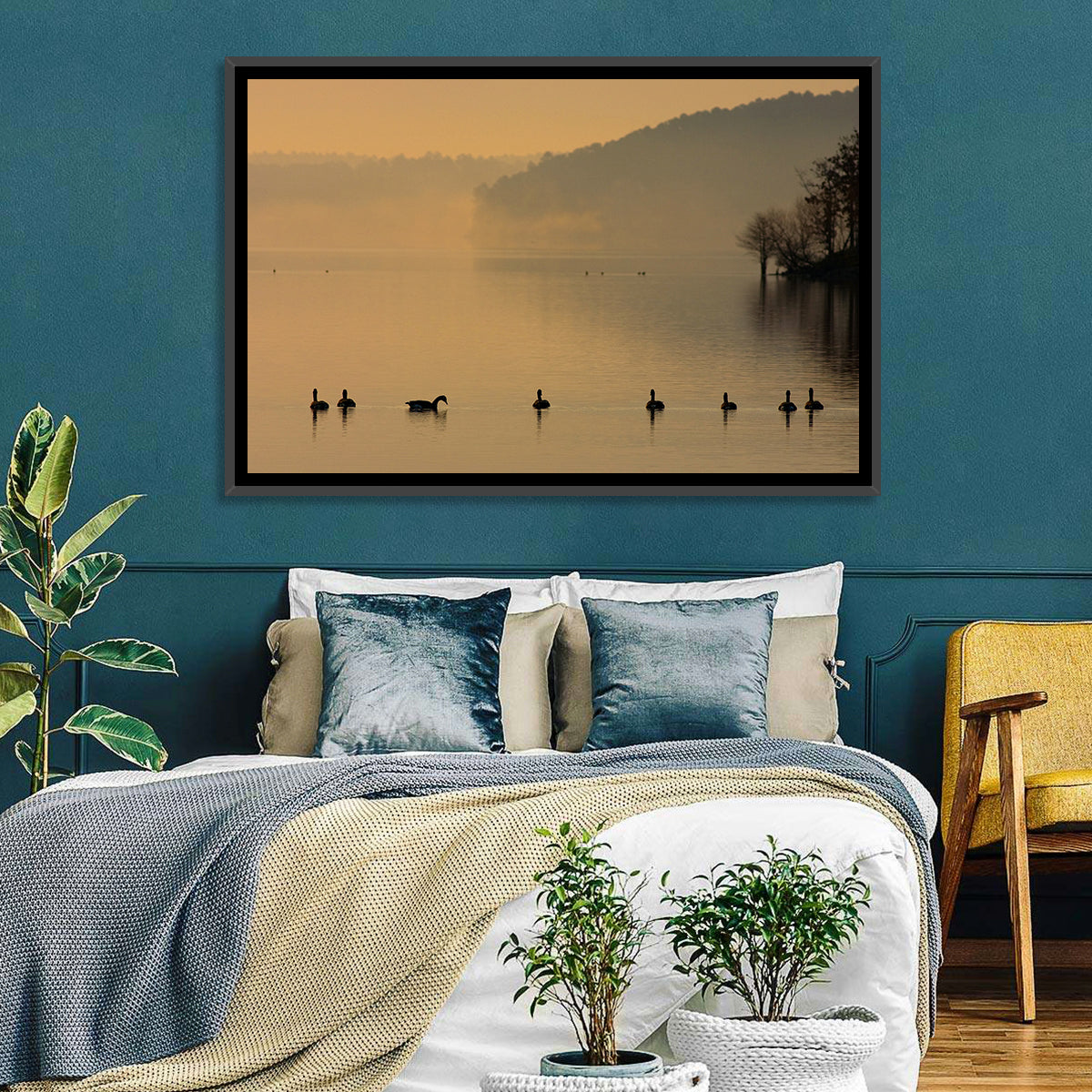 Lake Degray Geese Silhouette Wall Art