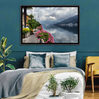 Lake Lugano Floral Walkway Wall Art