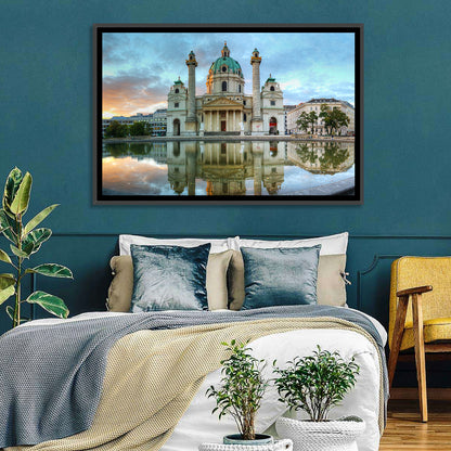 Karlskirche at Golden Hour Wall Art