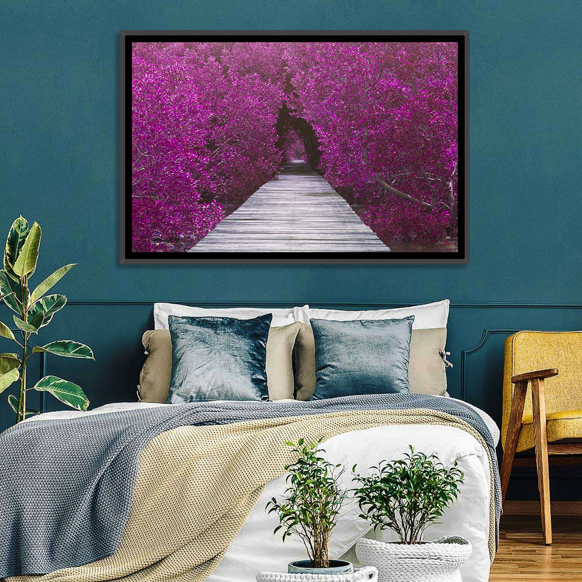 Magenta Mangrove Pathway Wall Art