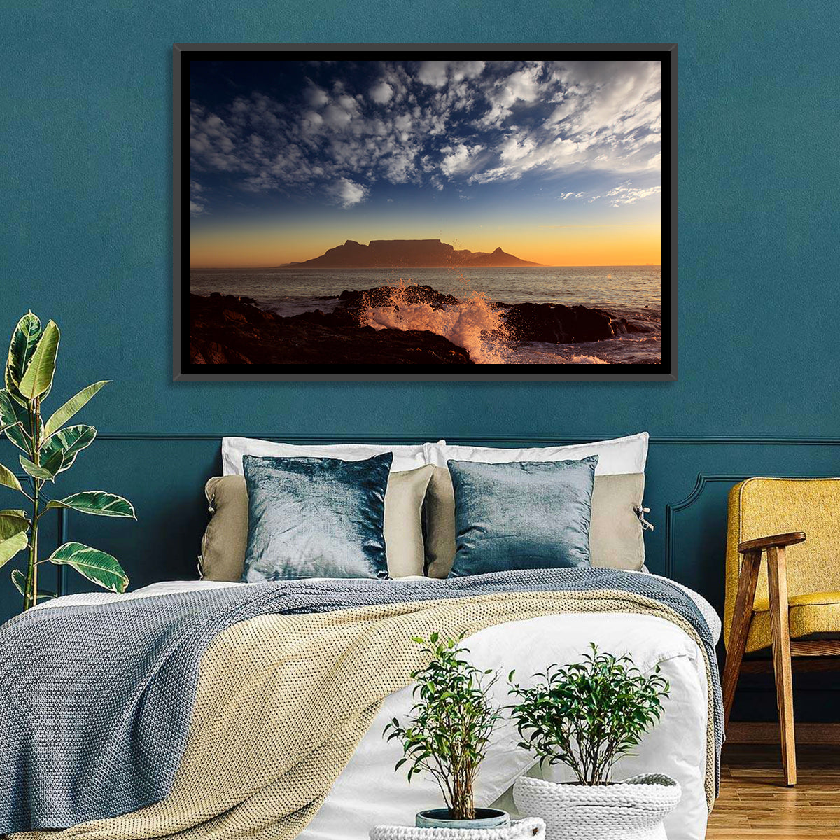 Table Mountain Sunset Silhouette Wall Art