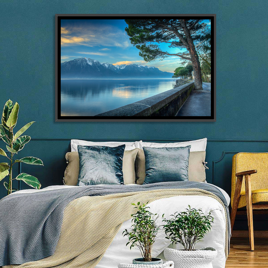 Lake Geneva View from Montreux Wall Art