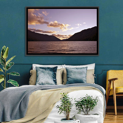 Purple Sunset Over Lake Crescent Wall Art