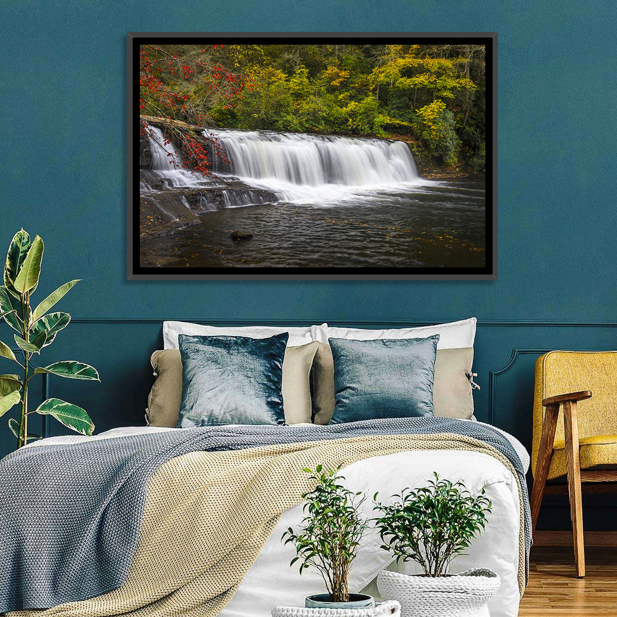 Dupont State Forest Autumn Waterfall Stream Wall Art