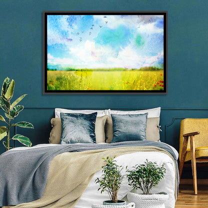 Watercolor Floral Field Wall Art