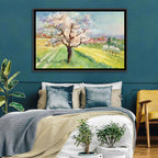 Spring Village Watercolor Wall Art
