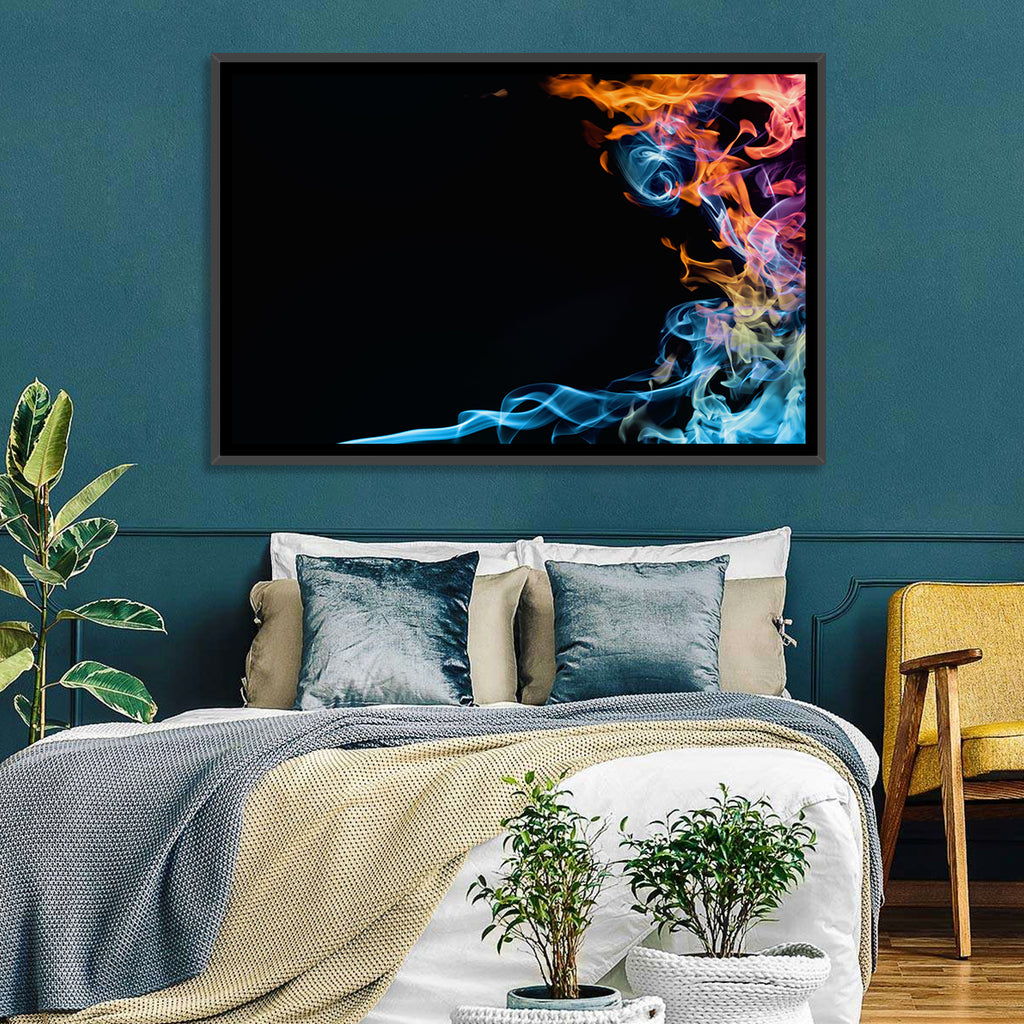 Glowing Flame Abstract Wall Art
