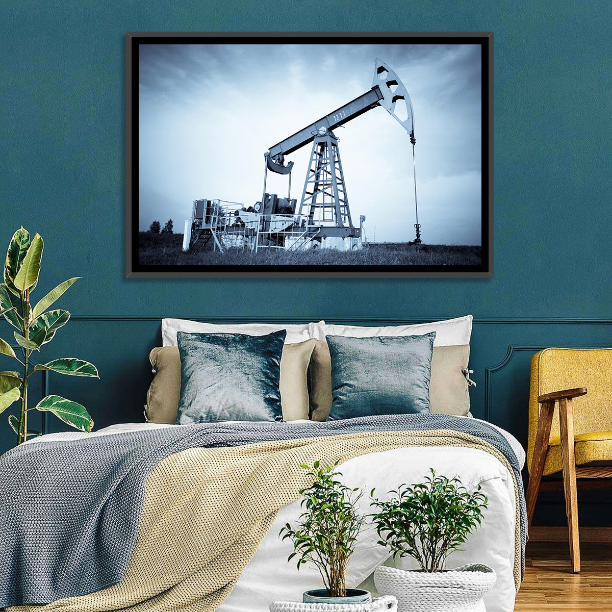 Oil Pump Jack 1211 Wall Art