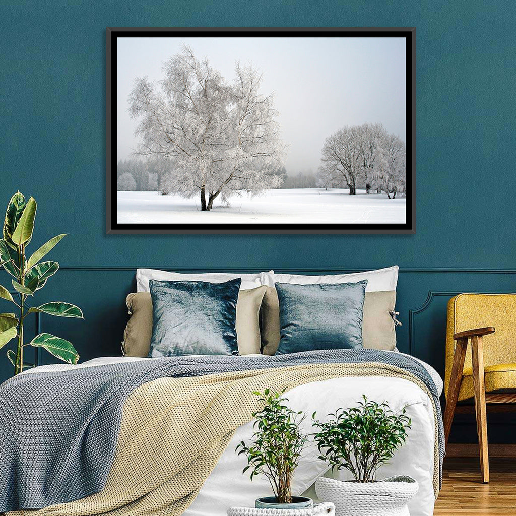 Frosted Birch Grove Wall Art