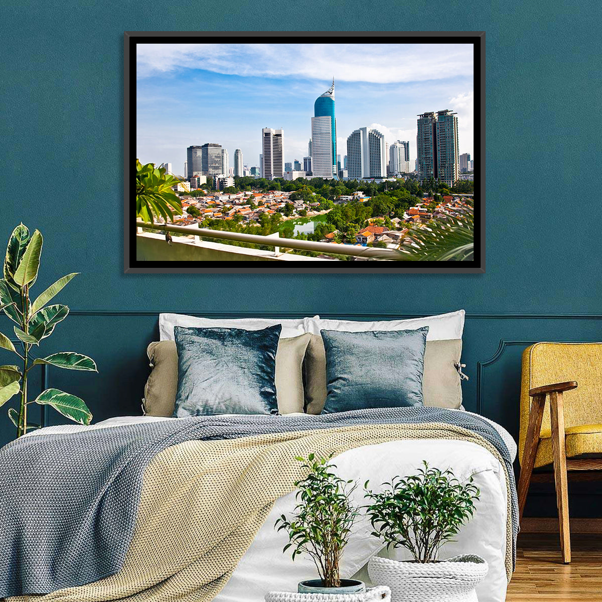 Jakarta Skyline with Wisma 46 Wall Art