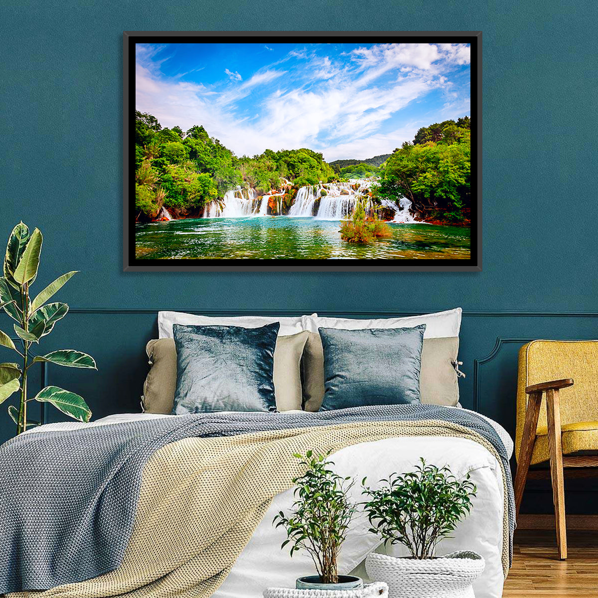 Skradinski Buk Waterfall, Krka Wall Art in a room, landscape
