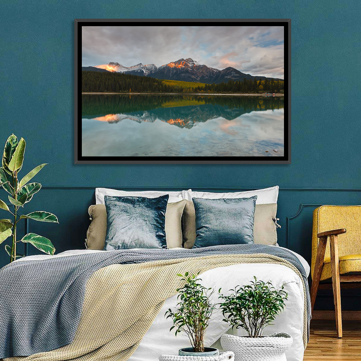 Patricia Lake Golden Hour Reflection Wall Art