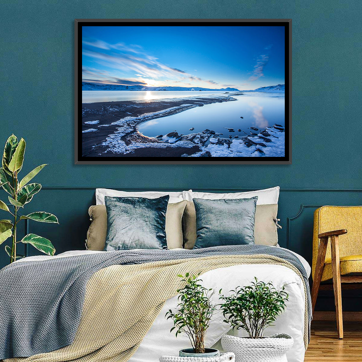 Lake Kleifarvatn Icy Shoreline Wall Art