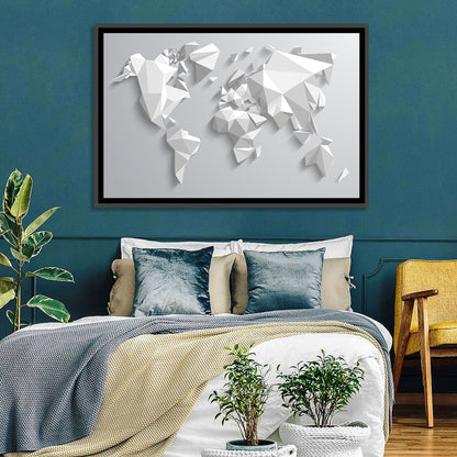 Triangular World Map Wall Art