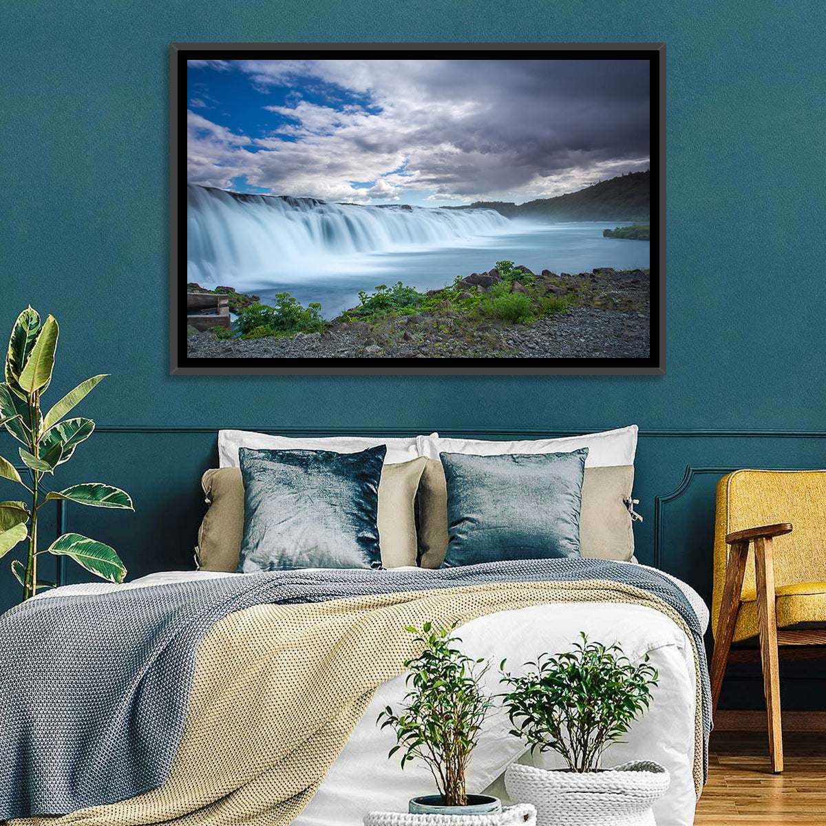 Faxi Waterfall, Iceland Wall Art in a room, landscape
