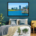 Long Beach Rainbow Harbor Skyline Wall Art