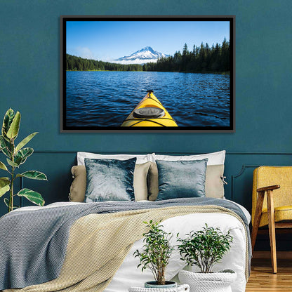 Yellow Kayak at Trillium Lake Wall Art
