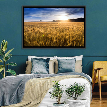 Golden Hour Wheat Field Wall Art