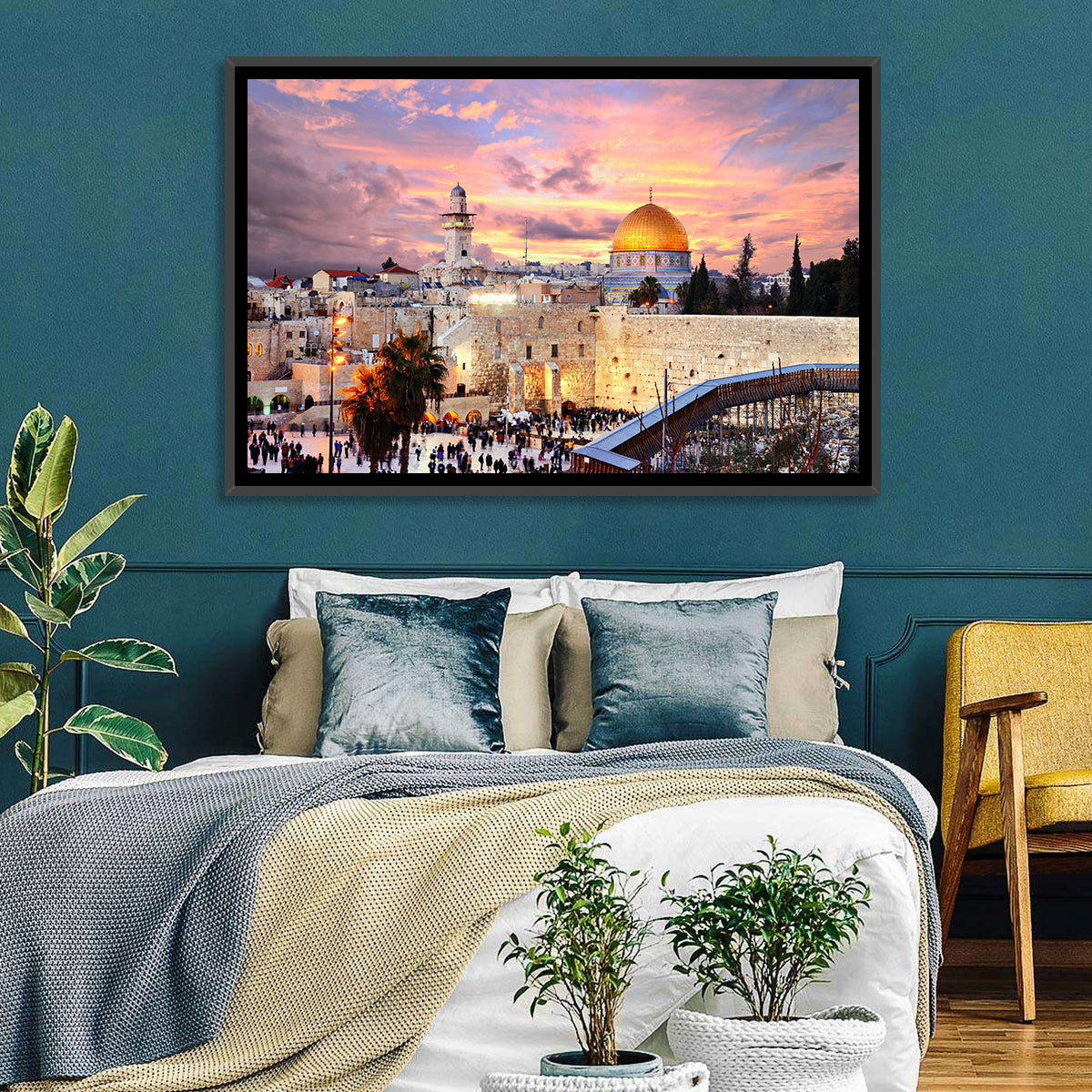 Jerusalem Old City Sunset Wall Art